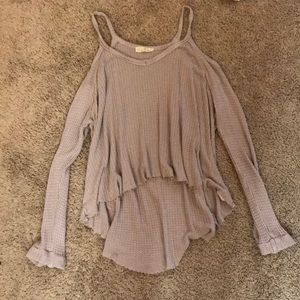 l.A. hearts off the shoulder crop top sweater